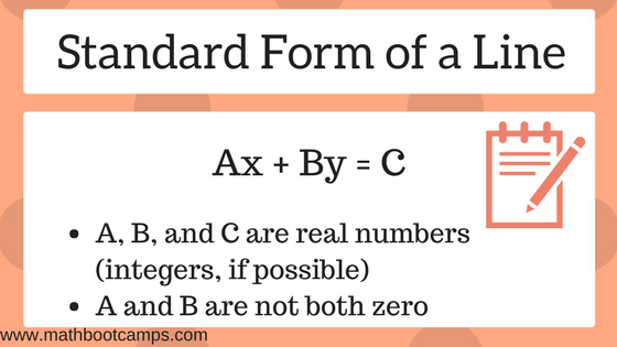 standard form of a line worksheet pdf