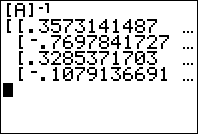 Finding The Inverse Of A Matrix With A Graphing Calculator